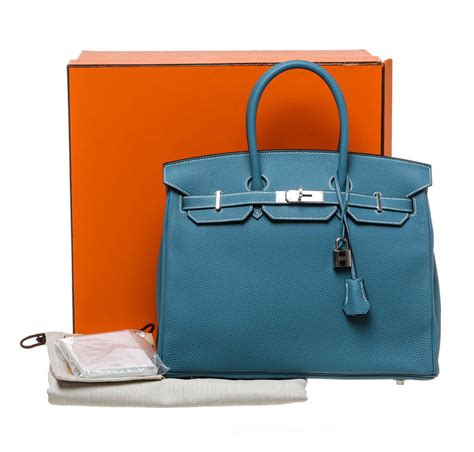 hermes birkin 35 blue jean togo|Hermes Birkin 35 togo leather.